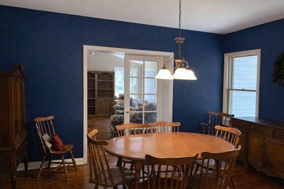 Dining Room of Huron House Rental by Mackinaw Mill Creek Camping in Mackinaw City, MI
