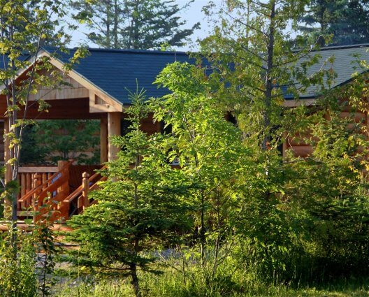 Photo of four-person cabins at Mackinaw Mill Creek Camping in Mackinaw City, MI. © 2016 Frank Rogala.