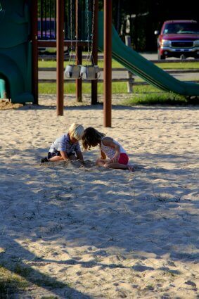 Photo of one of the playgrounds at Mackinaw Mill Creek Camping in Mackinaw City, MI. © 2016 Frank Rogala.