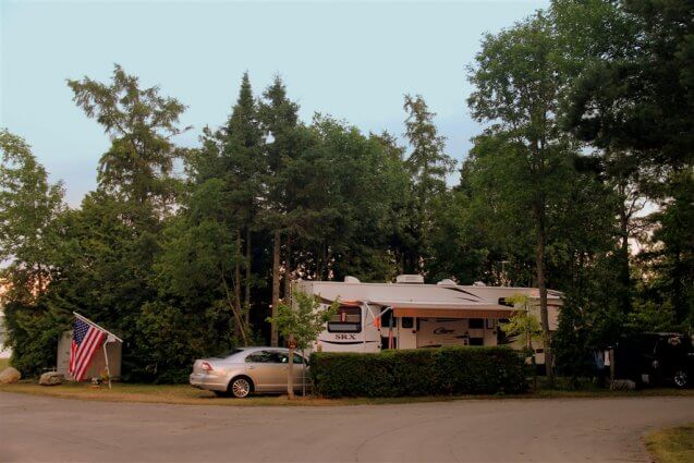 Photo of a large RV site at Mackinaw Mill Creek Camping in Mackinaw City, MI. © 2016 Frank Rogala.