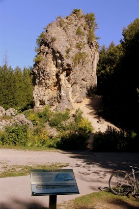 Photo of the Sugar Loaf rock formation on Mackinac Island. © 2016 Frank Rogala.