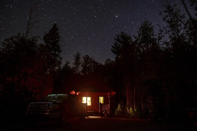 Photo of the night sky in August by R. King at Mackinaw Mill Creek Camping in Mackinaw City, MI.