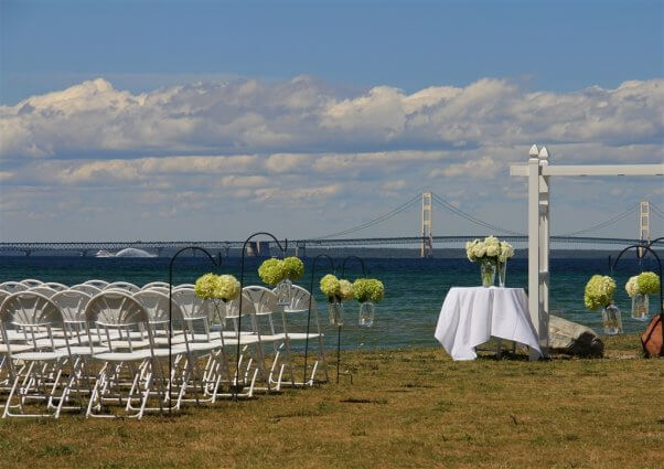 Photo of a wedding at Mackinaw Mill Creek Camping in Mackinaw City, MI. © 2016 Frank Rogala.