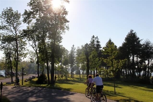 Photo of a late afternoon bike ride at Mackinaw Mill Creek Camping in Mackinaw City, MI. © 2016 Frank Rogala.