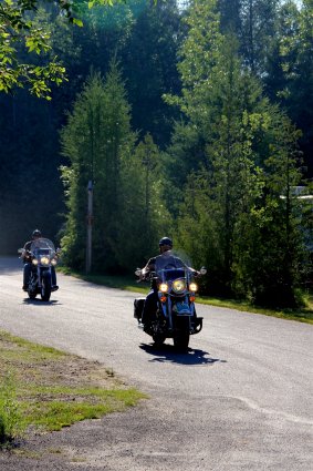 Photo of motorcycles at Mackinaw Mill Creek Camping in Mackinaw City, MI. © 2016 Frank Rogala.