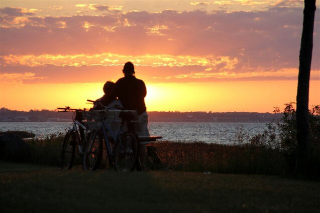 Photo of a sunset from the shores of Mackinaw Mill Creek Camping in Mackinaw City, MI. © 2016 Frank Rogala.