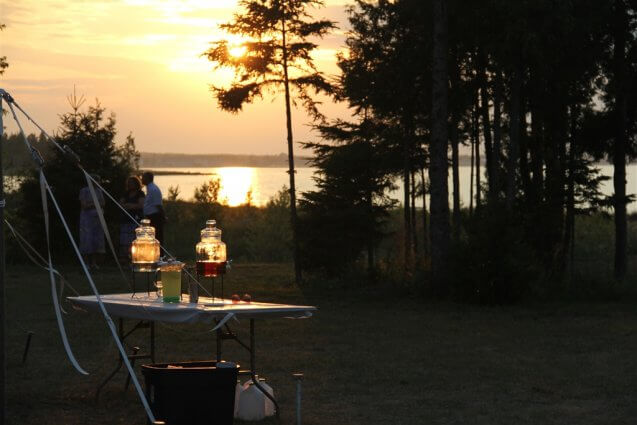 Photo of a sunset after a wedding at Mackinaw Mill Creek Camping in Mackinaw City, MI. © 2016 Frank Rogala.