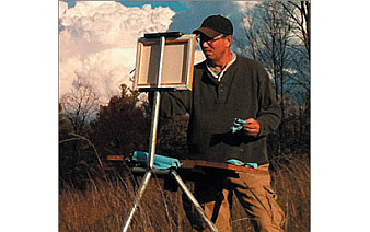 Photo of Plein Air Painting with Richard Jordan. Image source: mackinawcityareaartscouncil.org.