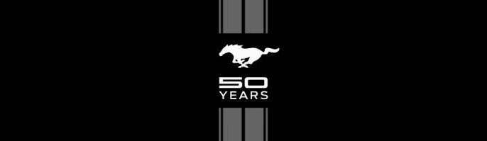Logo for the 50th Anniversary Mustang Car Show in Mackinaw City, MI. Image source: mackinawchamber.com.com