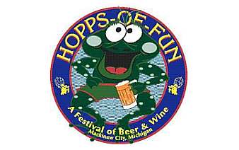 Logo for Hopps of Fun event in Mackinaw City, Michigan. Image source: mackinawcity.com.